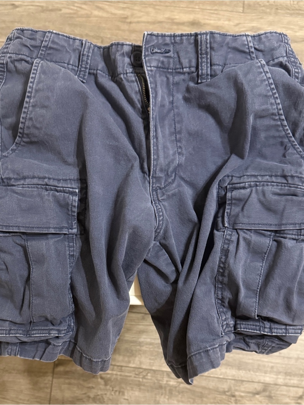 Old Navy Navy Lived-In Straight Cargo Shorts